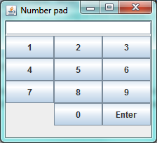 Number pad gui